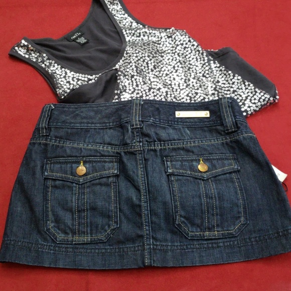 Express Dresses & Skirts - Express Jean skirt 0